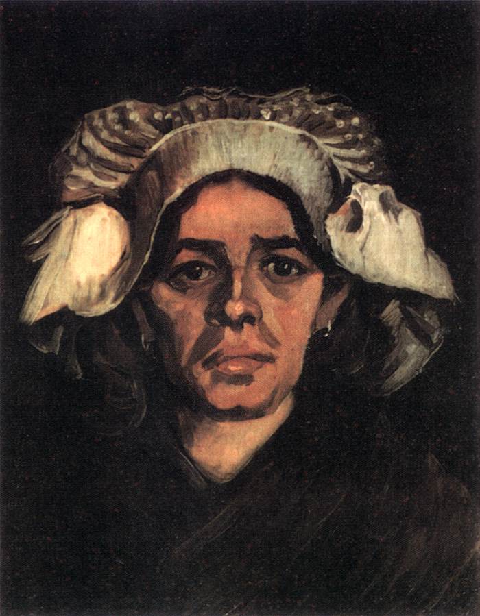 Head of a Peasant Woman with White Cap by GOGH, Vincent van