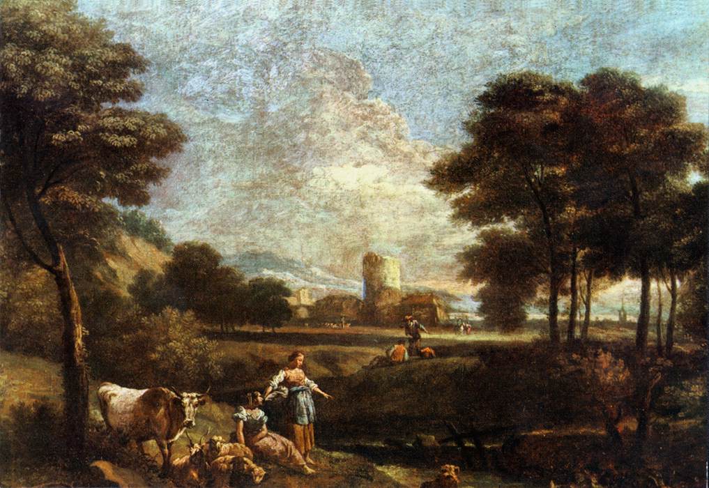 Landscape with Shepherds and Fishermen by