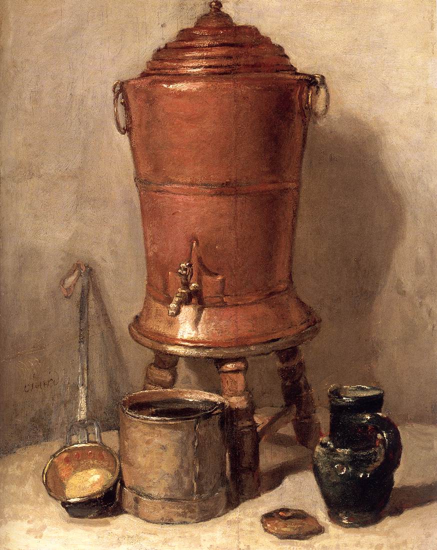 The Copper Drinking Fountain by CHARDIN, Jean-Baptiste-Siméon