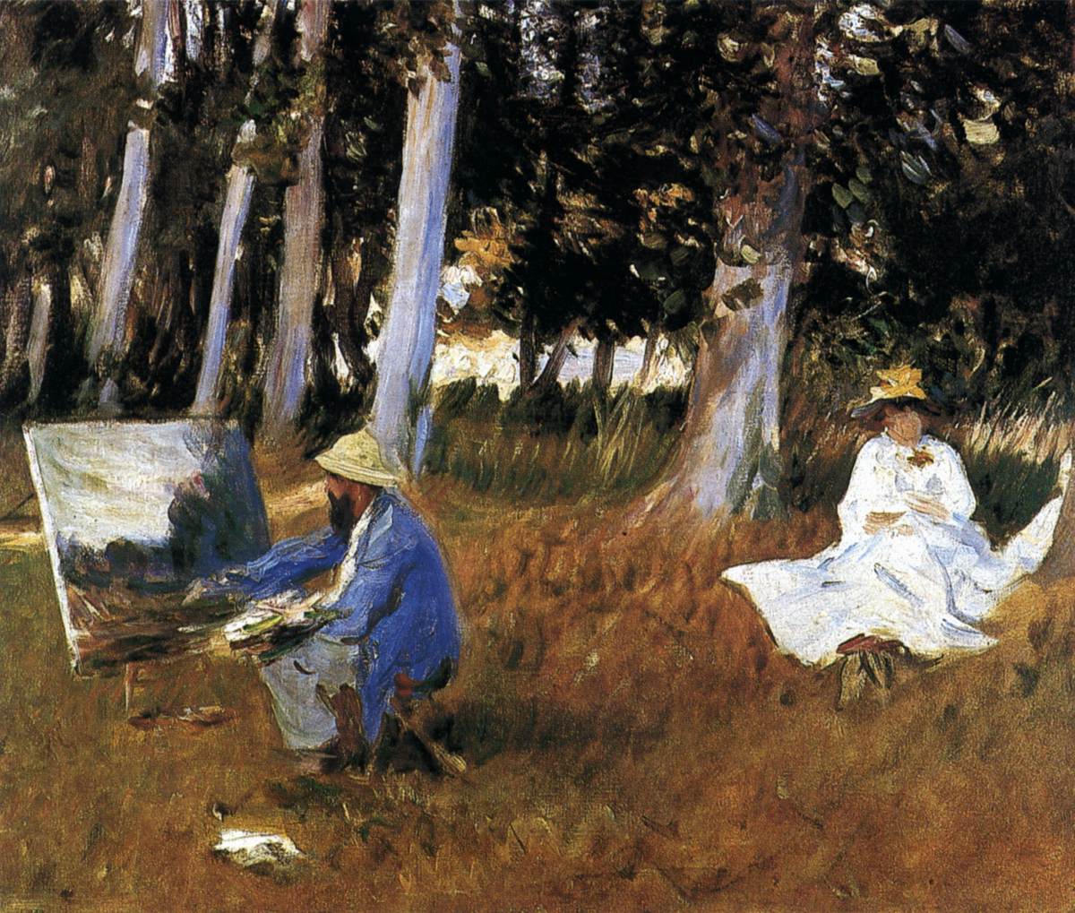 Claude Monet Painting at the Edge of a Wood by