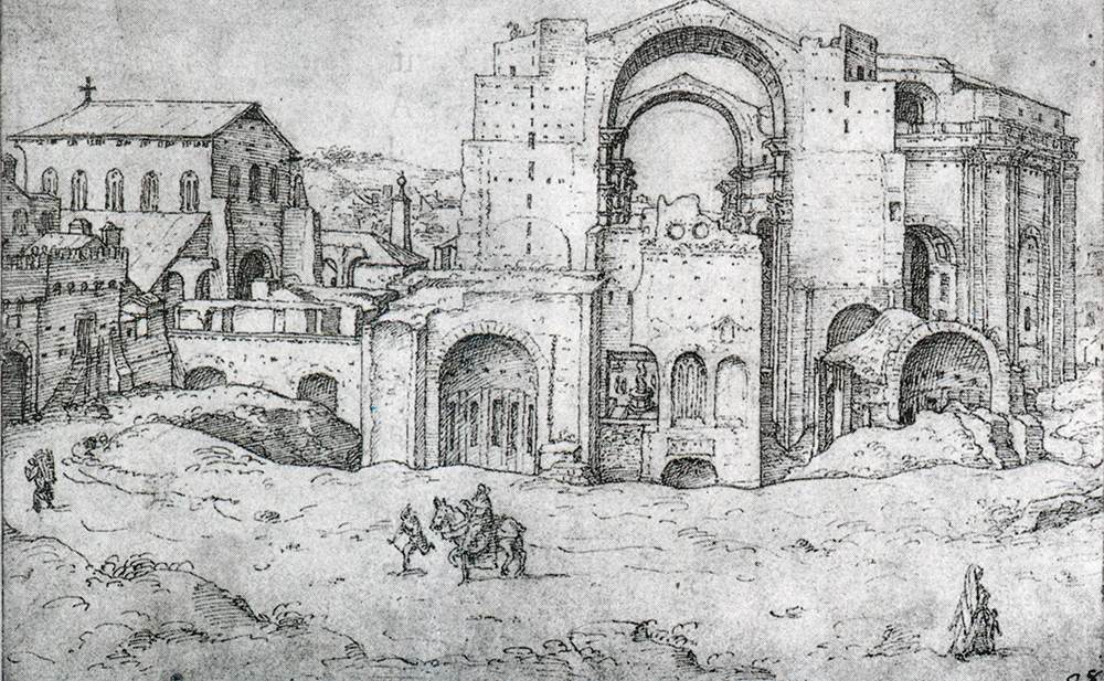 Construction of the New St Peter's in Rome by HEEMSKERCK, Maerten van