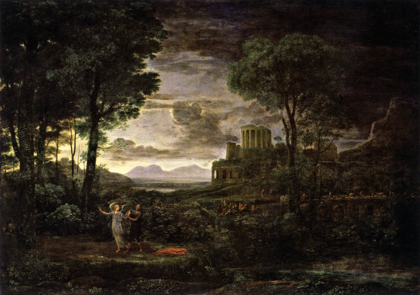 Landscape with Jacob Wrestling with the Angel by CLAUDE LORRAIN