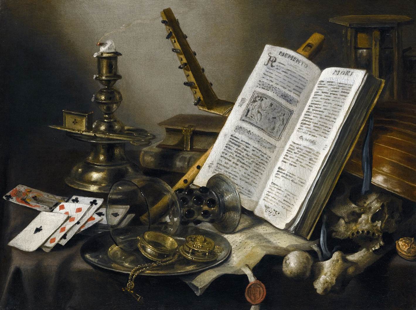 Vanitas Still-Life by CLAESZ., Pieter