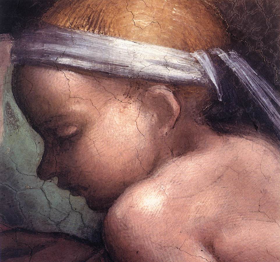 Ancestors of Christ: figures (detail) by MICHELANGELO Buonarroti