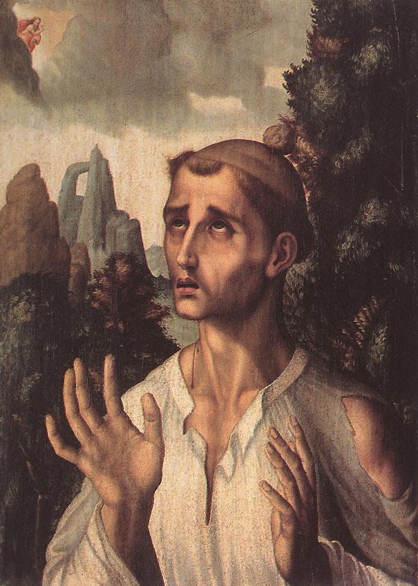 St Stephen by MORALES, Luis de