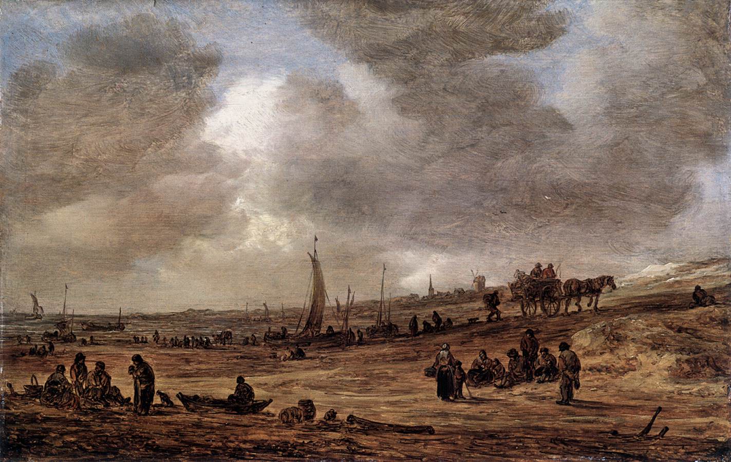 A Beach with Fishing Boats by GOYEN, Jan van