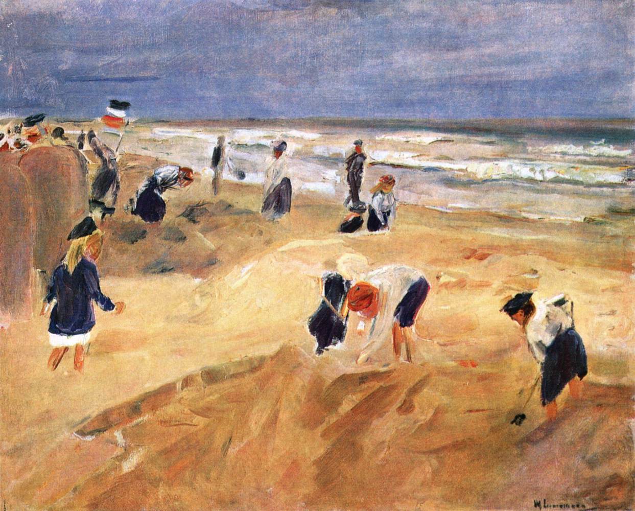 The Beach at Nordwijk by LIEBERMANN, Max