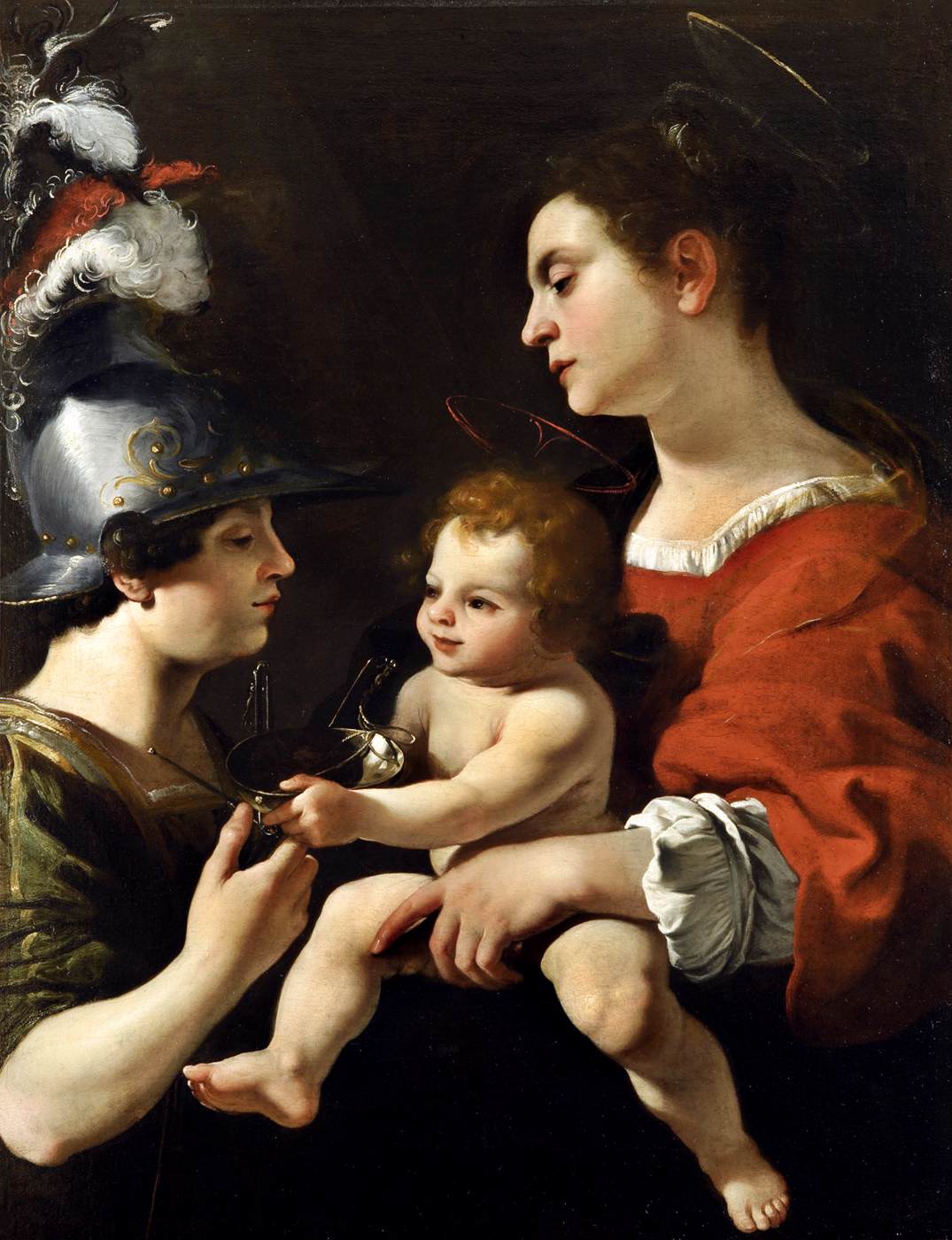 Virgin and Child with St Michael by