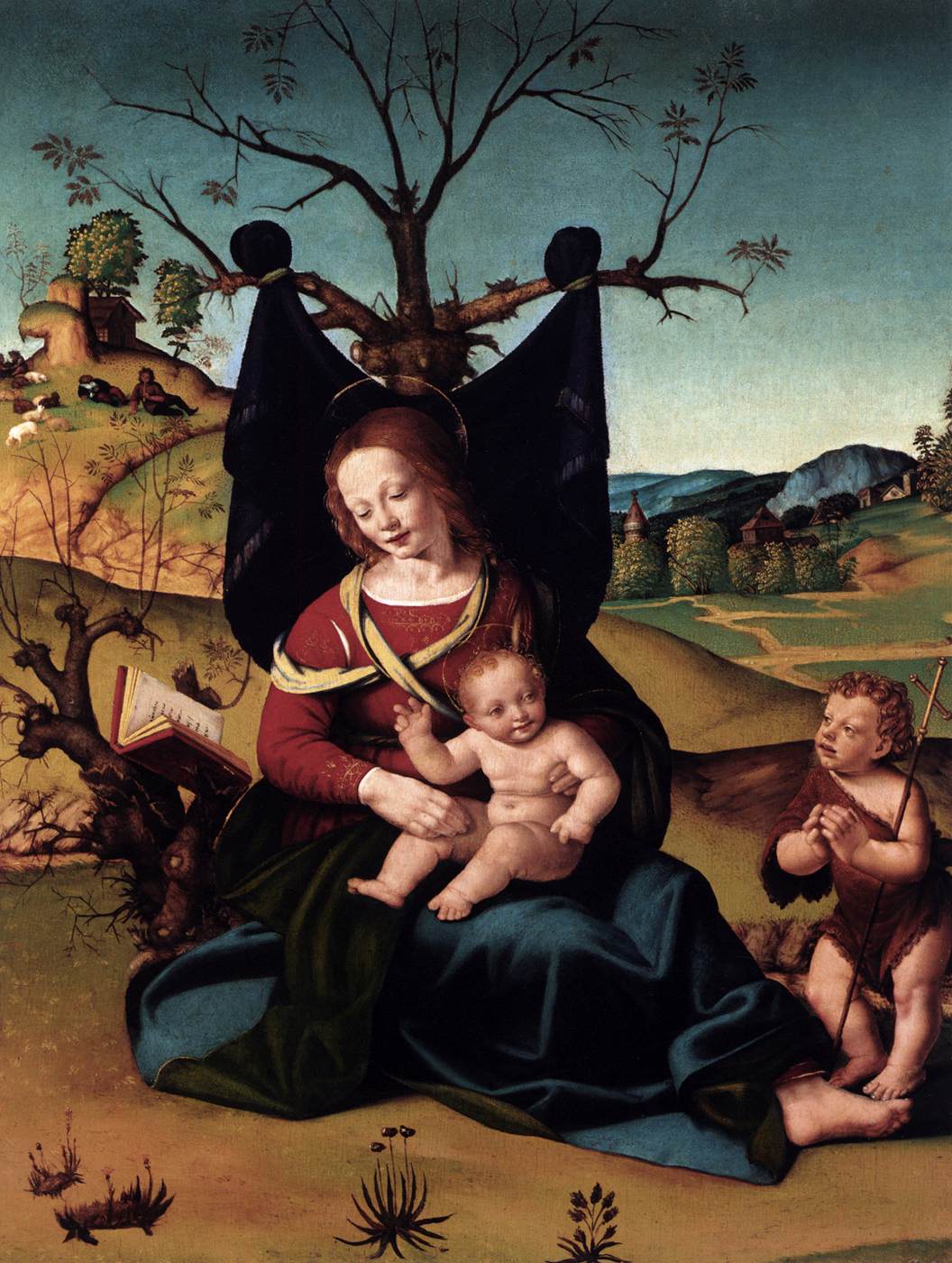 Madonna with Child and the Young St John by PIERO DI COSIMO