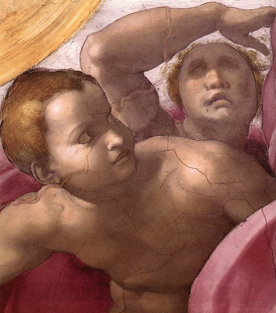 Creation of the Sun, Moon, and Plants (detail) by MICHELANGELO Buonarroti