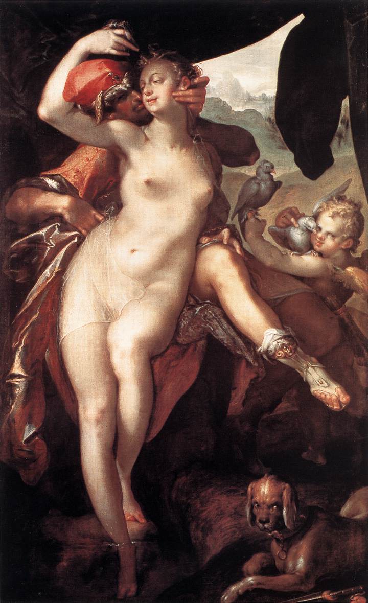 Venus and Adonis by SPRANGER, Bartholomaeus