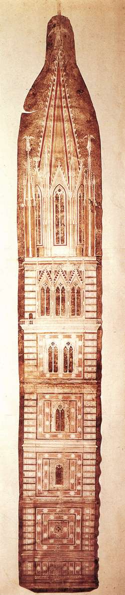 Design sketch for the Campanile by GIOTTO di Bondone