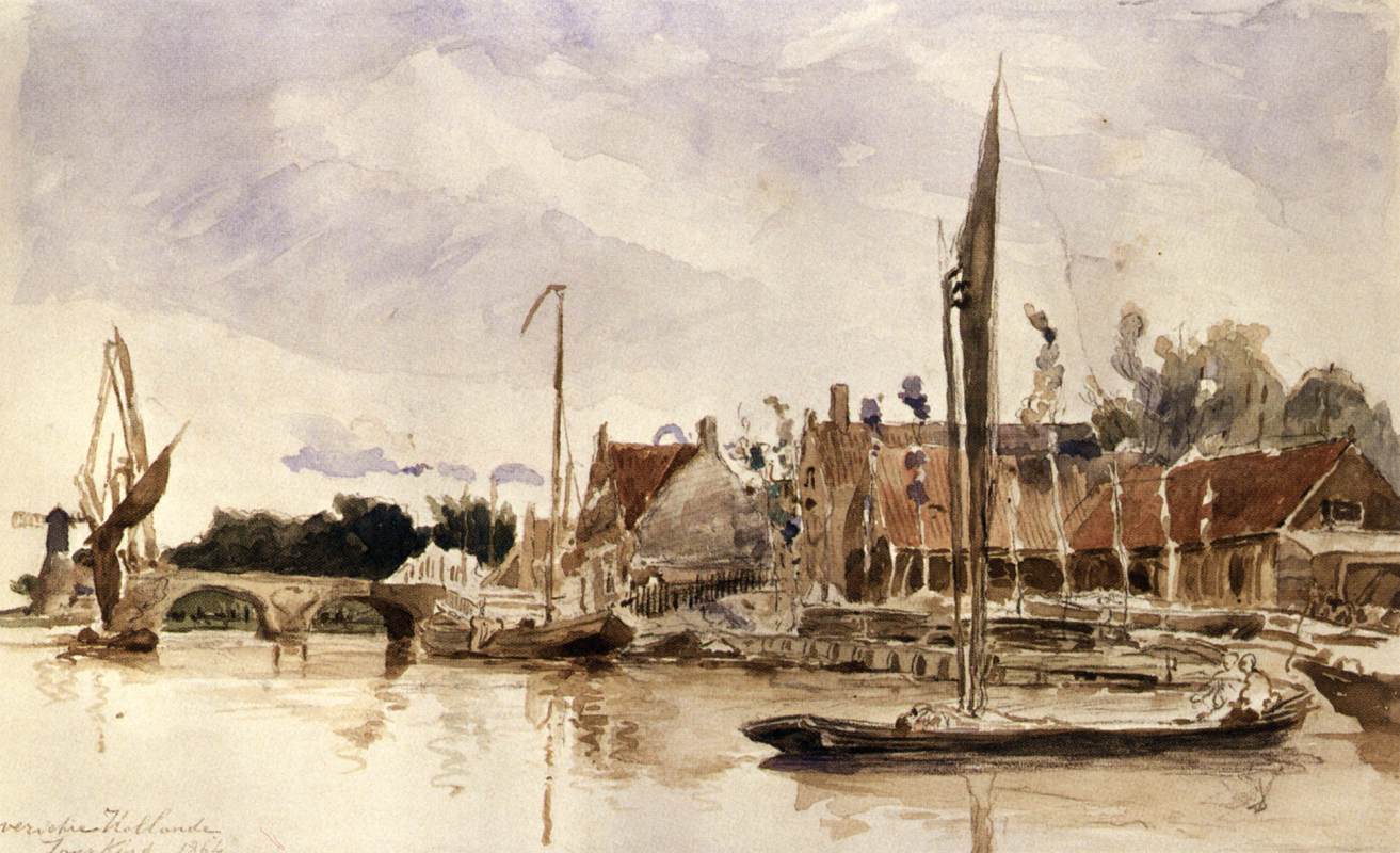 Overschie, Dutch Landscape by JONGKIND, Johan Barthold