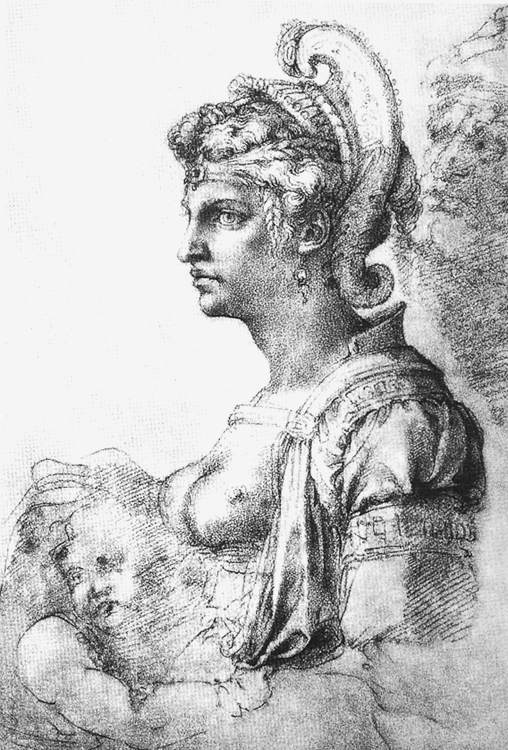 Allegorical figure by MICHELANGELO Buonarroti