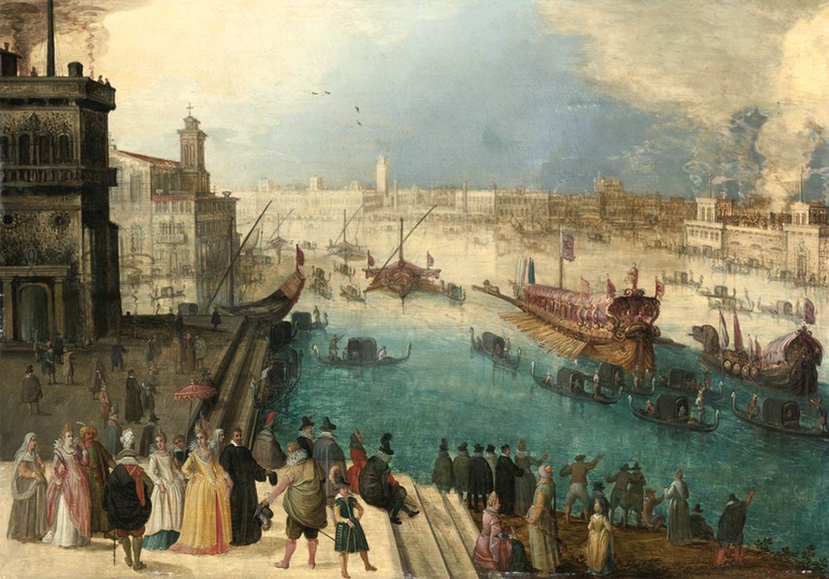 Capriccio View of Venice with the Bucintoro by CAULLERY, Louis de