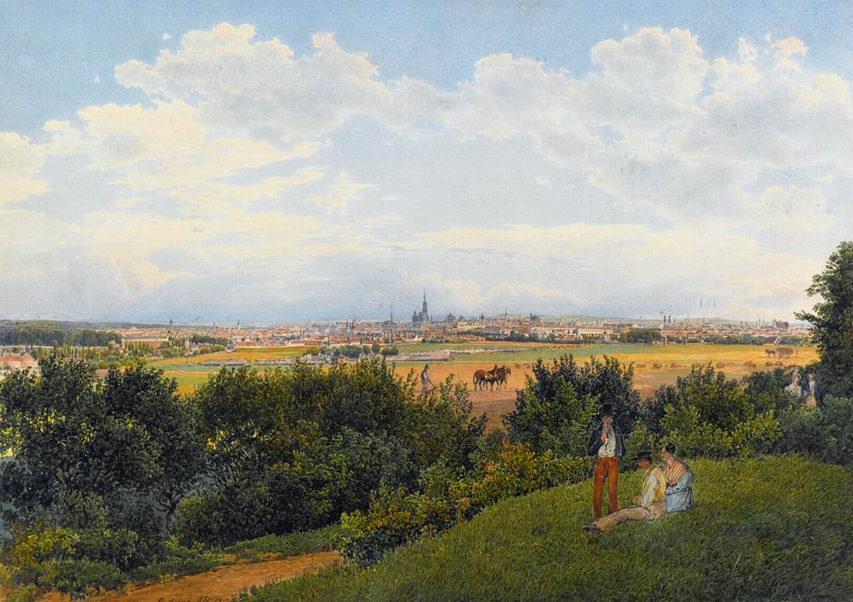 View of Vienna from the Prater by ALT, Rudolf von