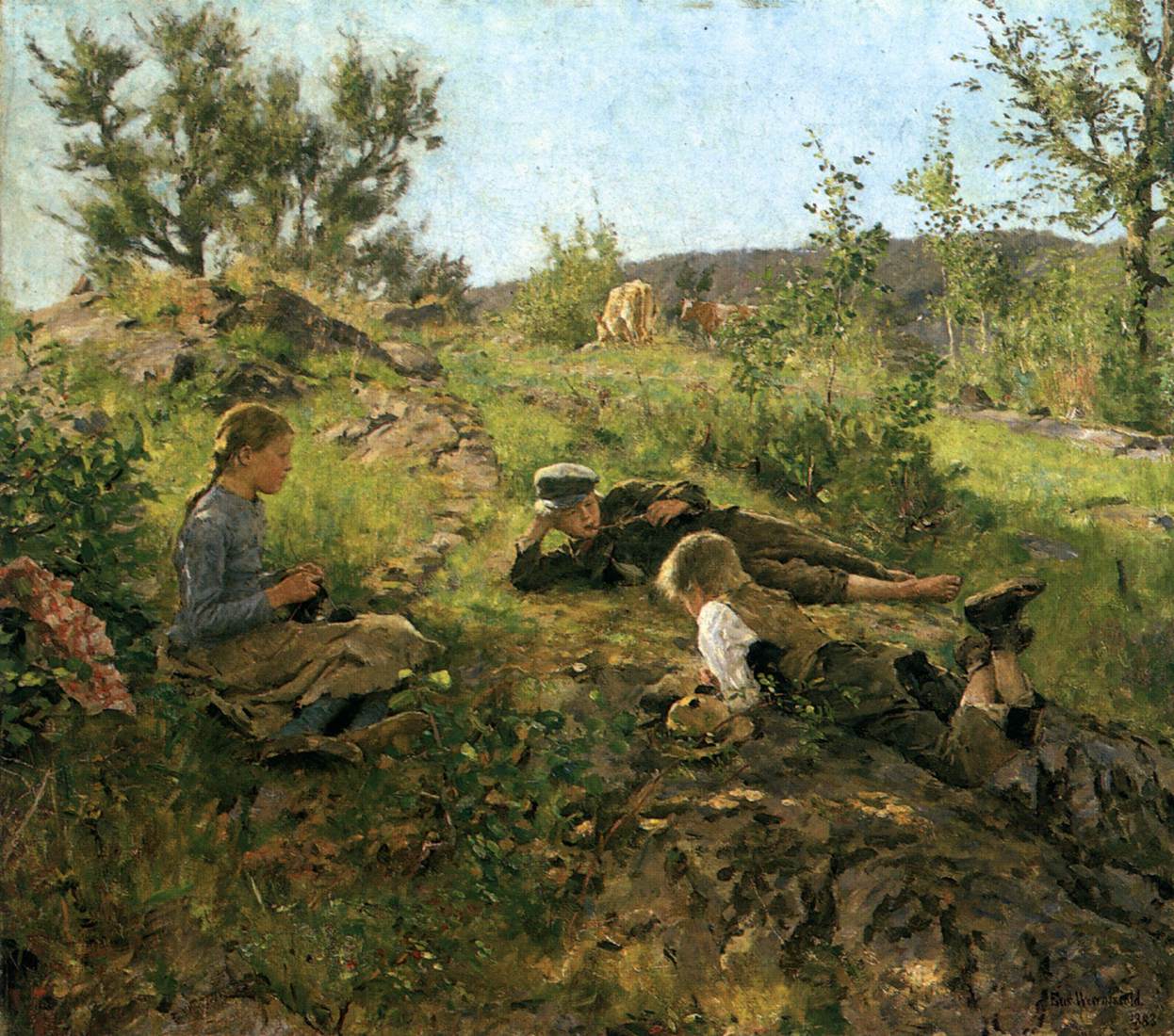 Shepherds on Tatøy by WERENSKIOLD, Erik