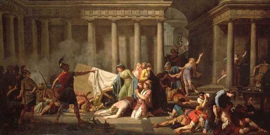 Ulysses Returning to His Palace after Slaying the Lovers of Penelope by