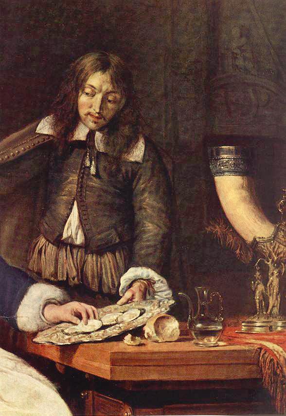 The Breakfast (detail) by METSU, Gabriel