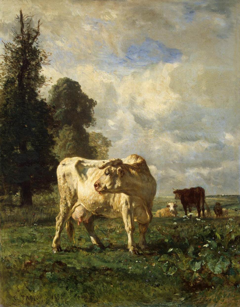 Cows in the Field by TROYON, Constant