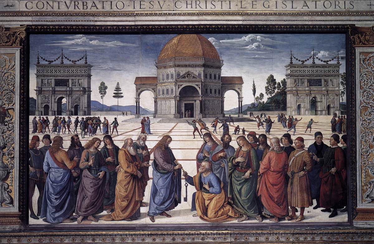 Christ Handing the Keys to St Peter by PERUGINO, Pietro