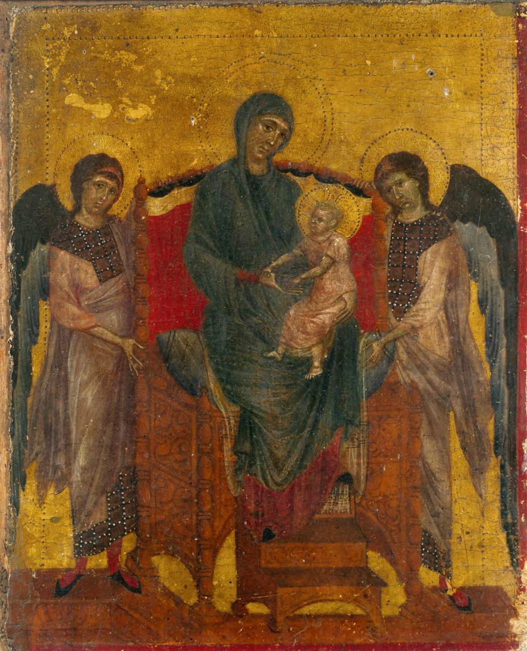 Virgin and Child with Two Angels by CIMABUE