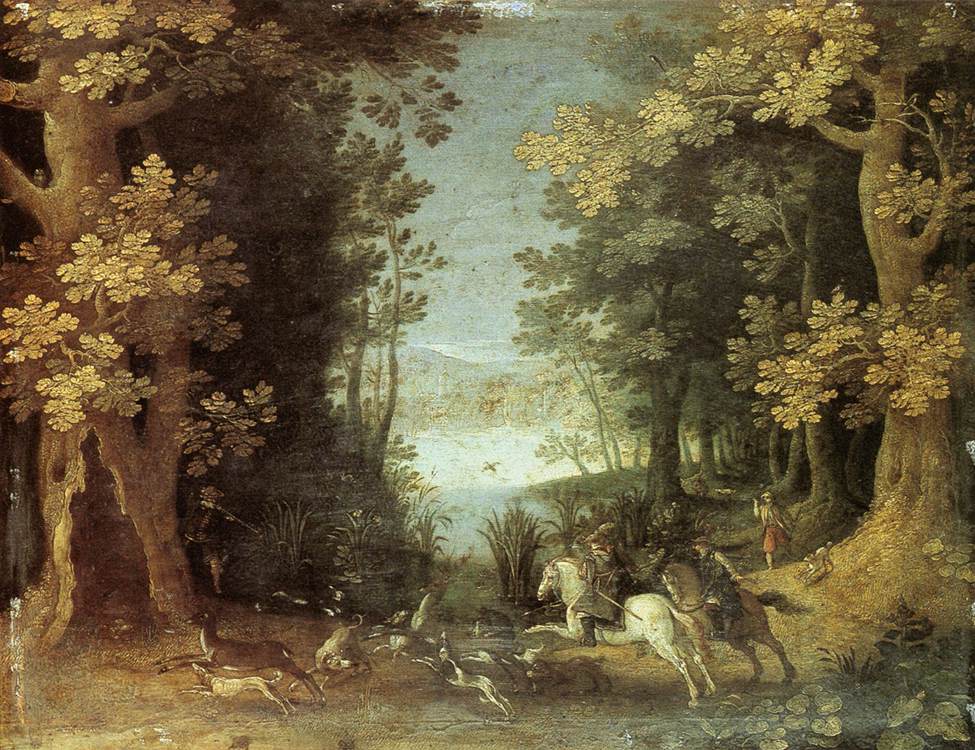 Landscape with a Deer Hunt by VRANCX, Sebastian