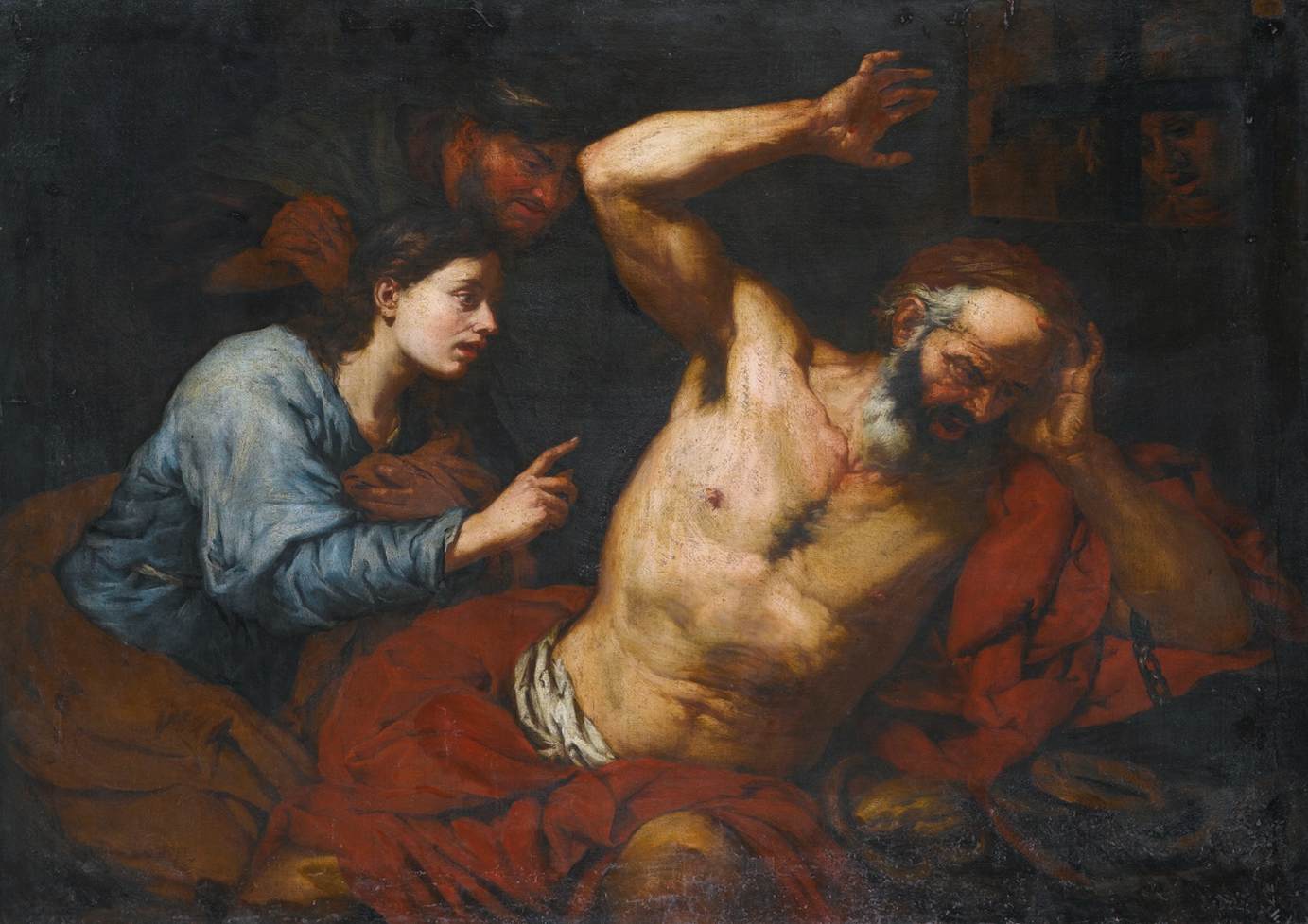 Joseph Interprets the Baker's Dreams in Prison by LANGETTI, Giovanni Battista