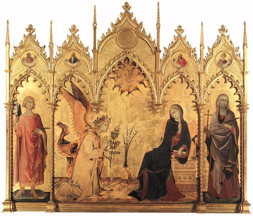 The Annunciation and Two Saints by