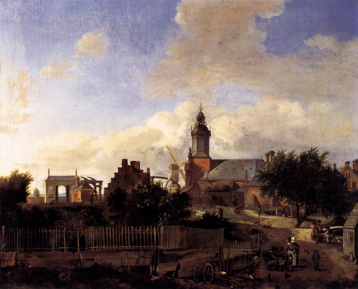 Amsterdam: Street before Haarlem Tower by HEYDEN, Jan van der