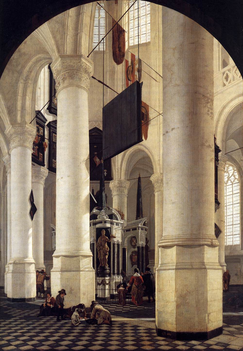 Interior of the Nieuwe Kerk, Delft, with the Tomb of William the Silent by HOUCKGEEST, Gerard