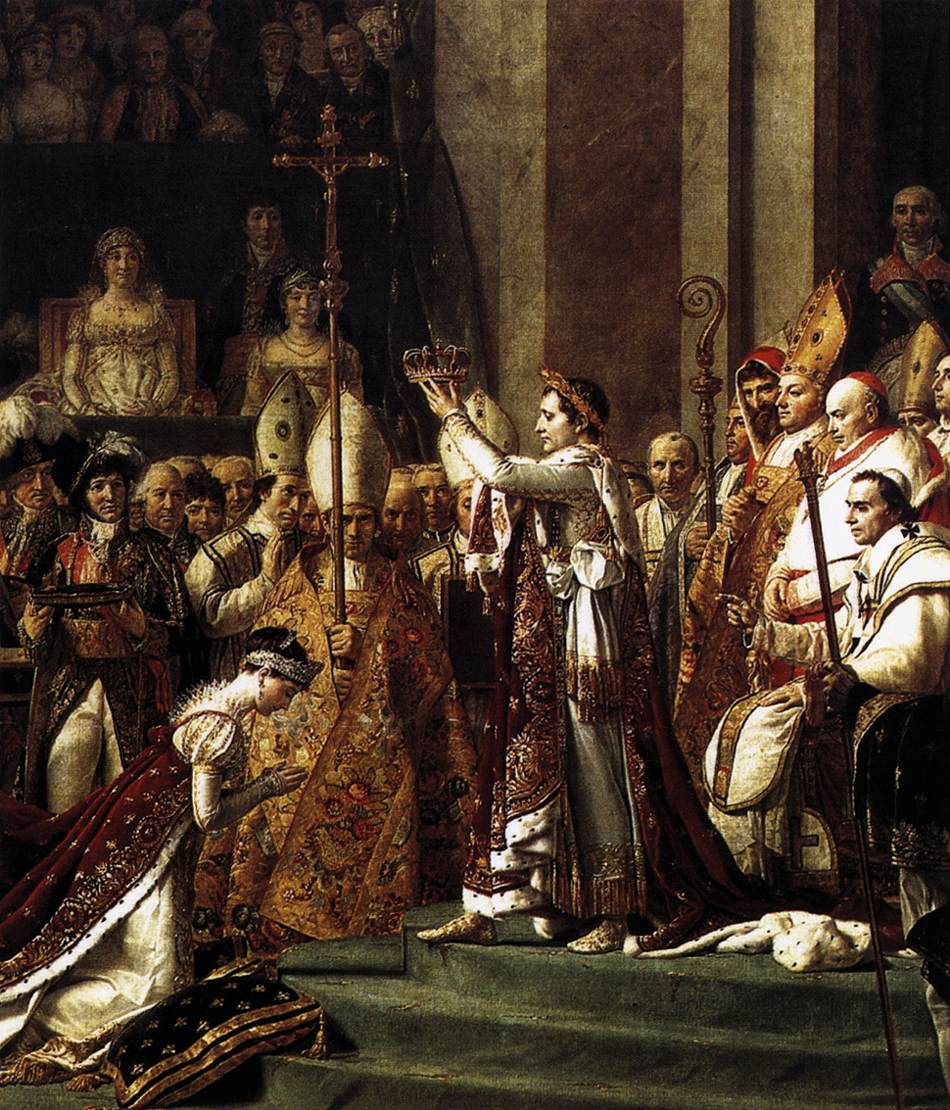 Consecration of the Emperor Napoleon I (detail) by