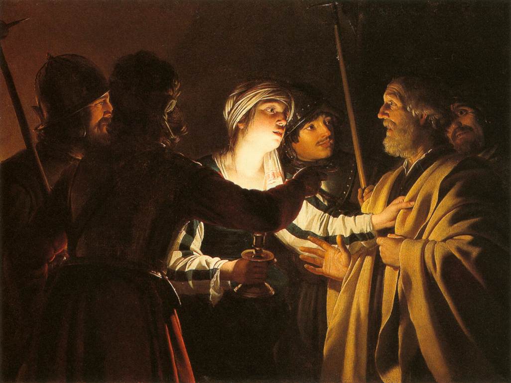 The Denial of St Peter by HONTHORST, Gerrit van