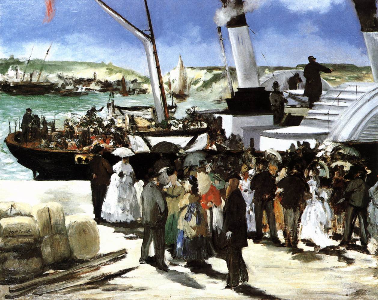 Departure of the Folkestone Boat by MANET, Edouard