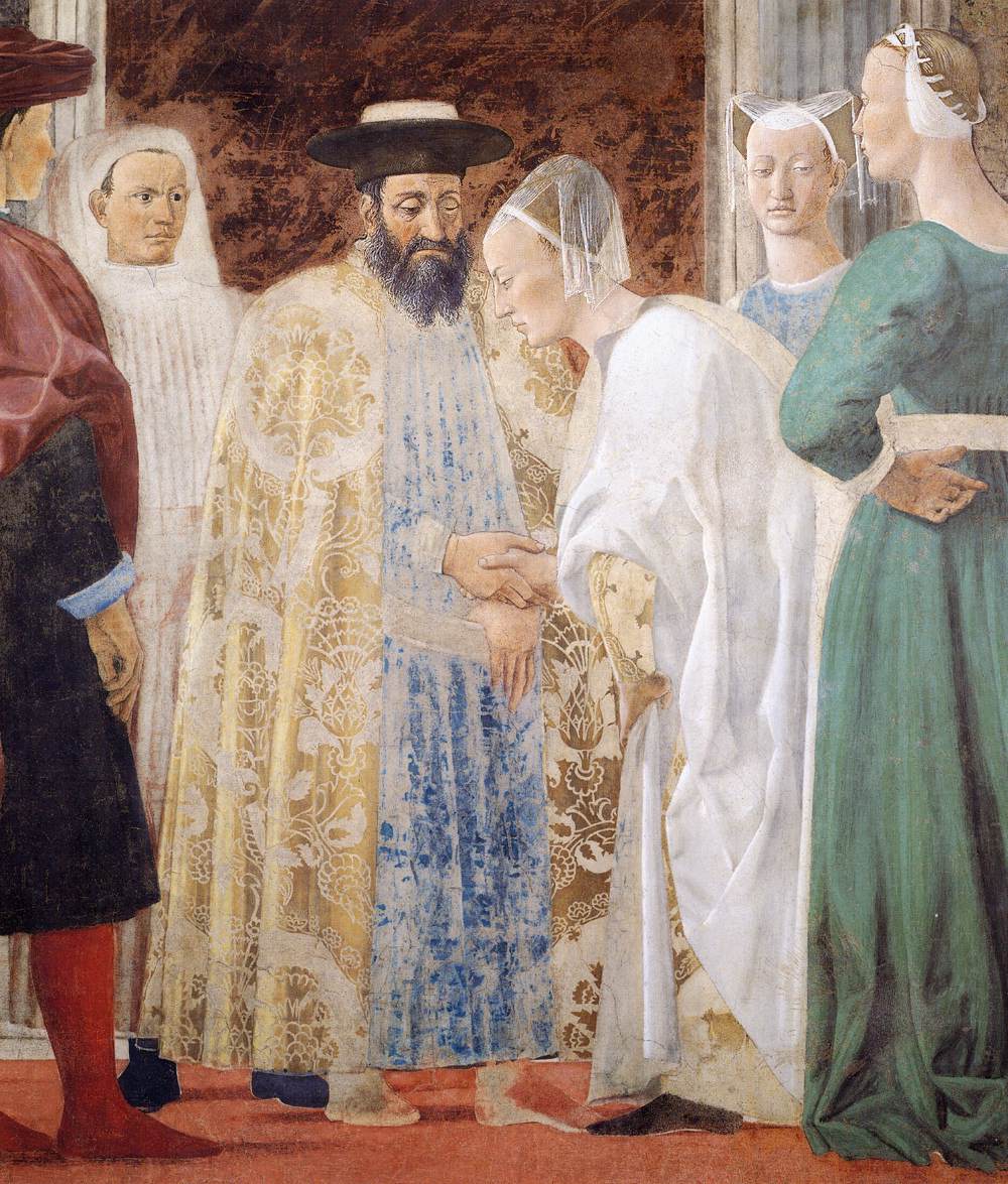 2b. Meeting between the Queen of Sheba and King Solomon by PIERO DELLA FRANCESCA