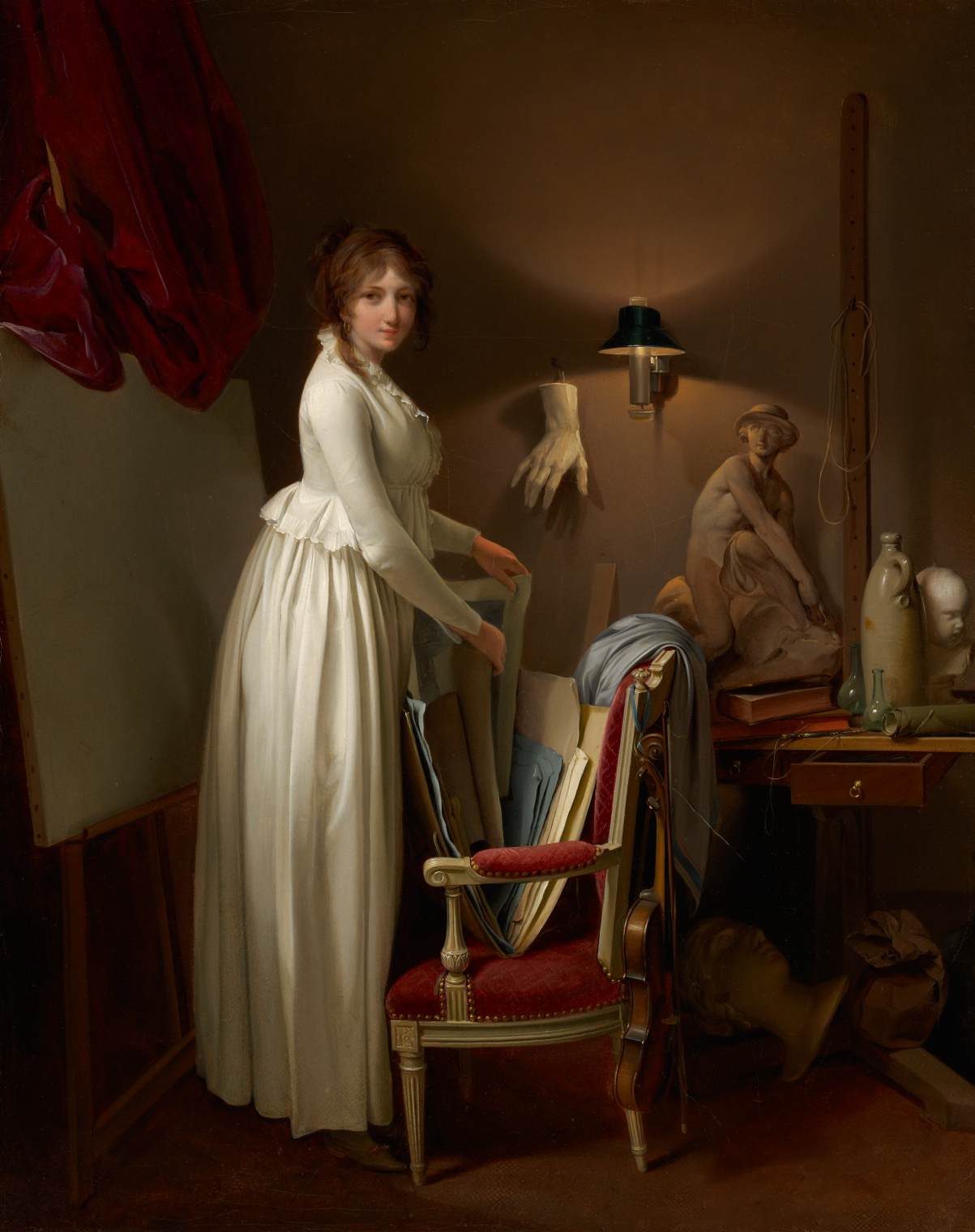 The Artist's Wife in his Studio by