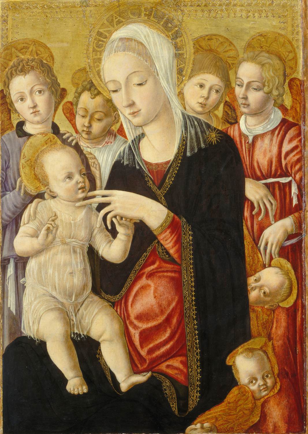 Madonna and Child with Angels and Cherubim by MATTEO di Giovanni