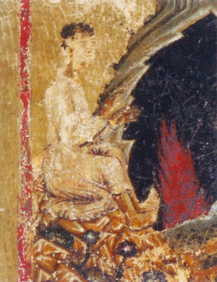 Madonna and Child Enthroned (detail) by