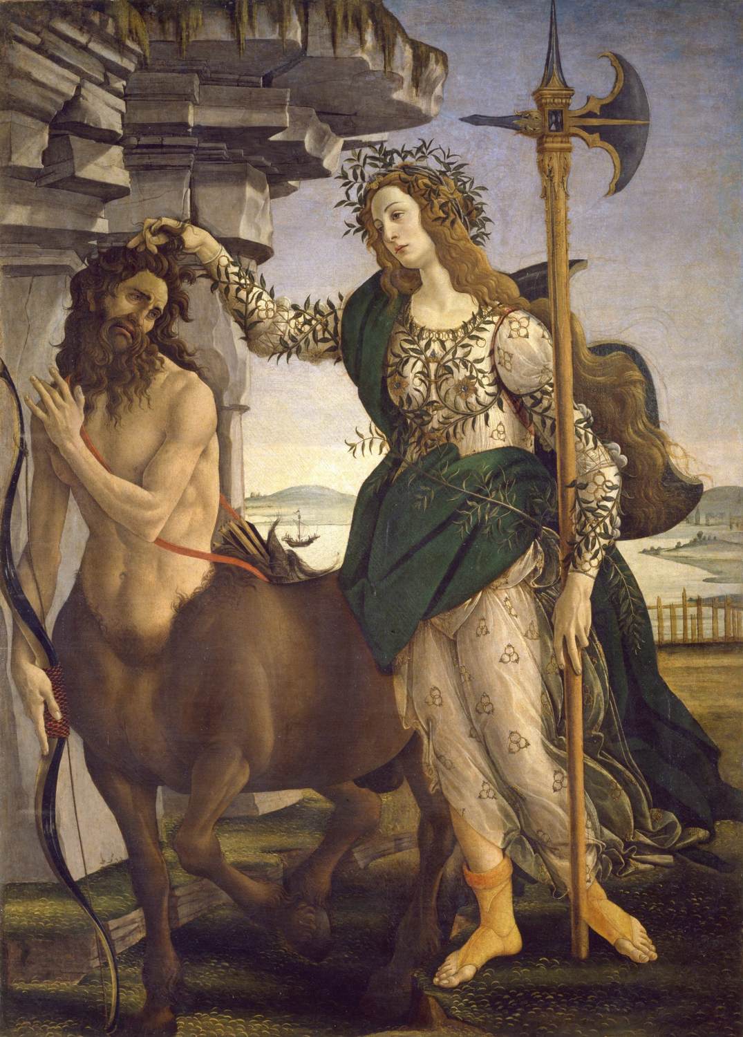 Pallas and the Centaur by BOTTICELLI, Sandro