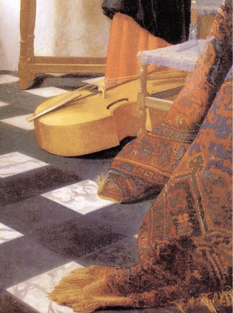 A Lady at the Virginals with a Gentleman (detail) by VERMEER, Johannes