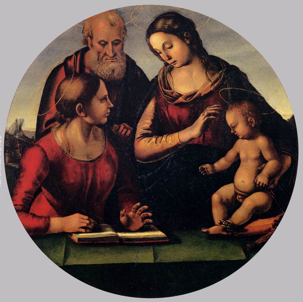 The Holy Family with Saint by