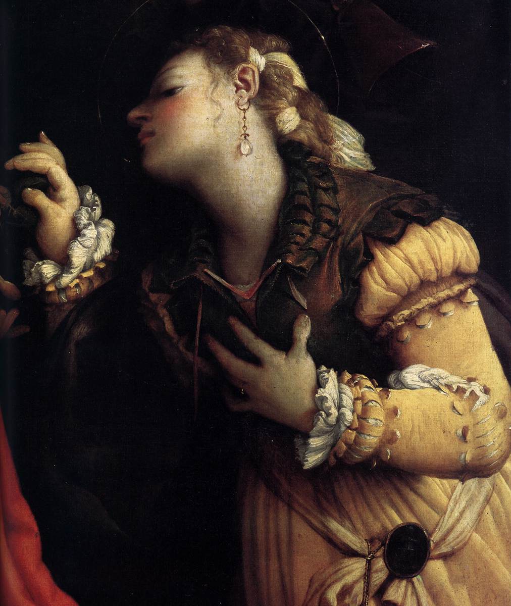 Mystic Marriage of St Catherine (detail) by LOTTO, Lorenzo