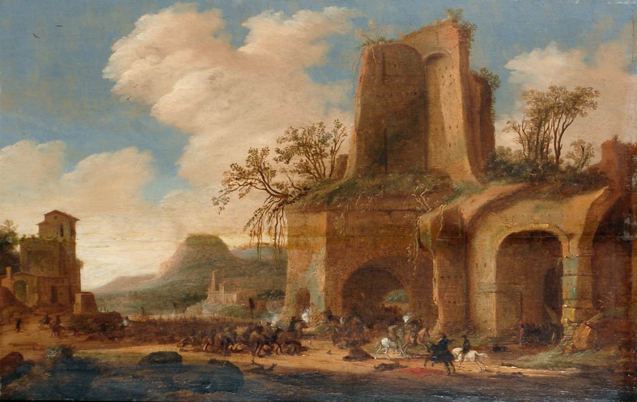 Bamboccianti Ruins by WAEL, Cornelis de