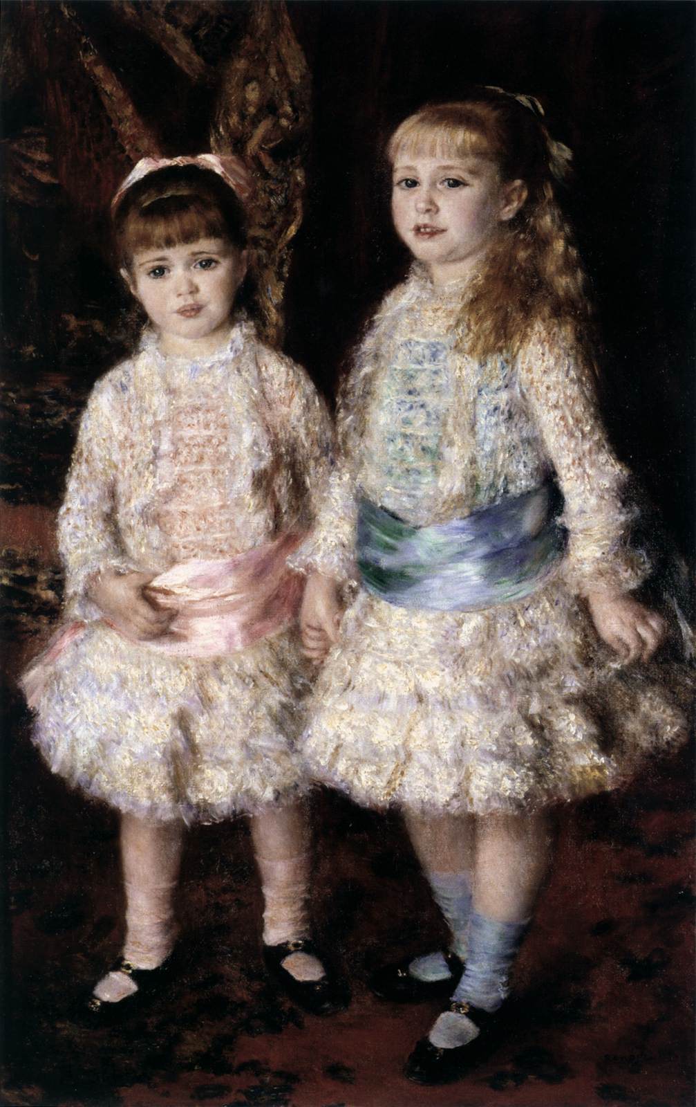 Pink and Blue (Alice and Elisabeth Cahen d'Anvers) by VOORT, Michiel van der, the Elder