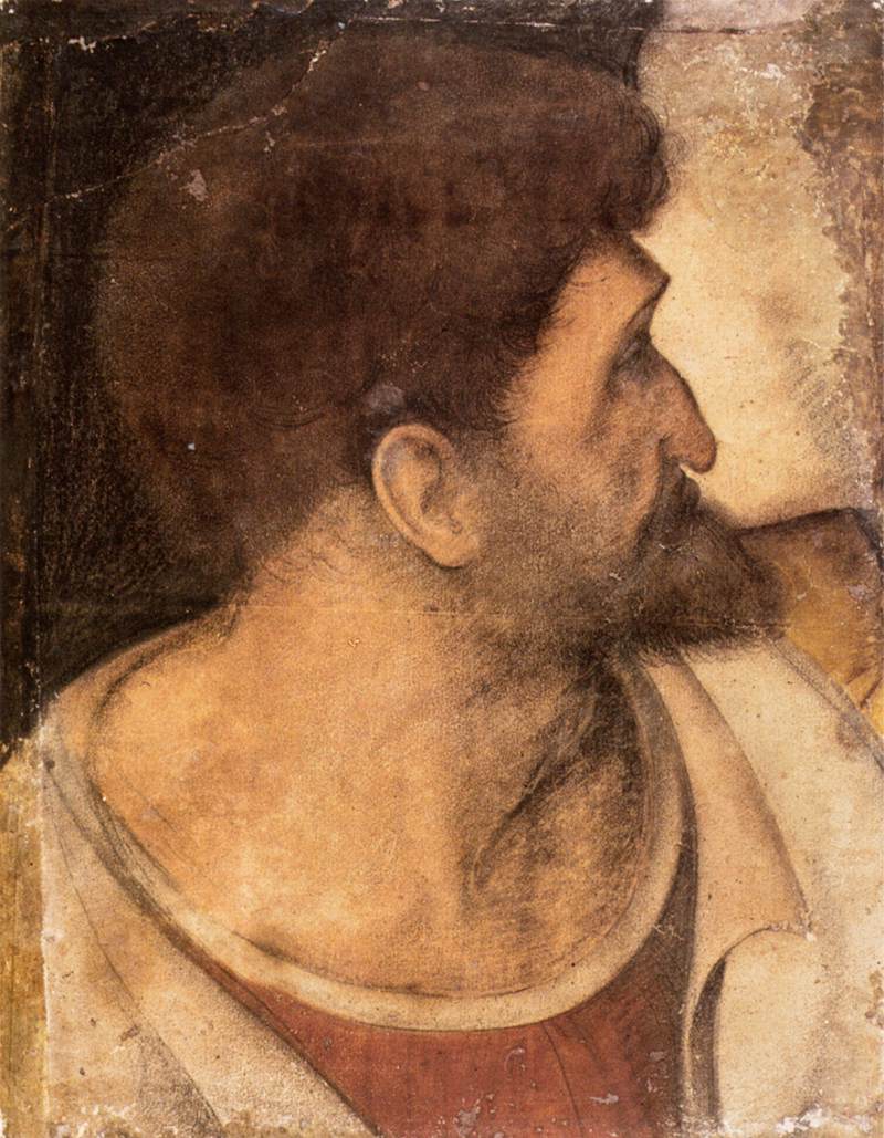 Head of Judas by LEONARDO da Vinci