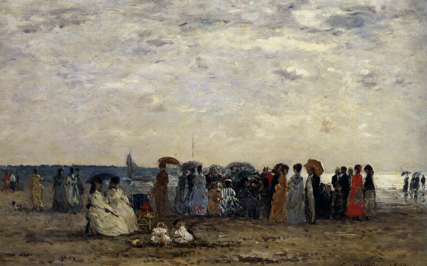 Bathers on Trouville Beach by BOUDIN, Eugène