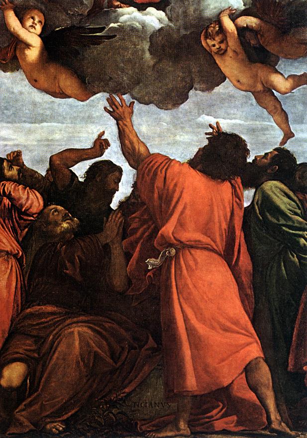 Assumption of the Virgin (detail) by TIZIANO Vecellio