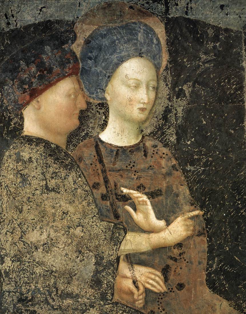 The Baptist Scolding Herod and Herodias (detail) by MASOLINO da Panicale