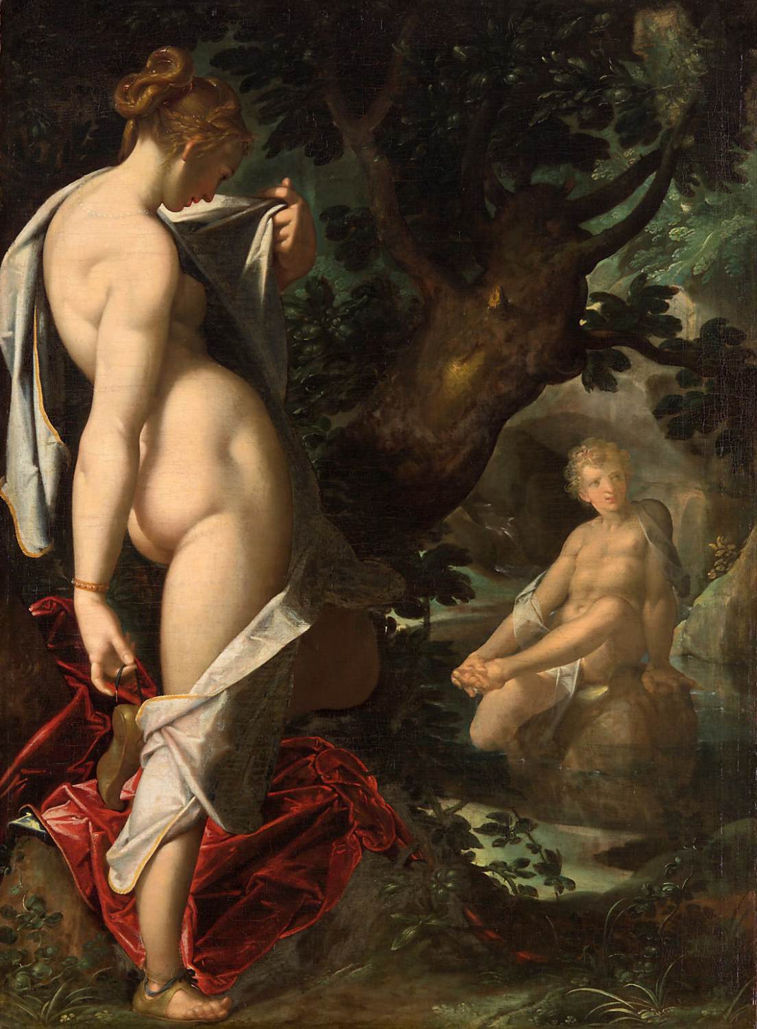 Hermaphroditus and the Nymph Salmacis by SPRANGER, Bartholomaeus