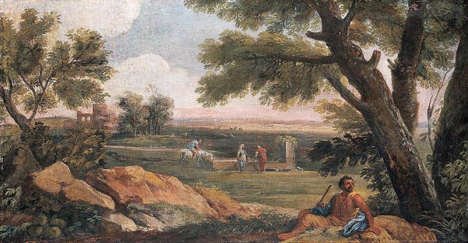 Landscape in Lazio with a Well by LOCATELLI, Andrea